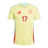 Conjunto (Camiseta+Pantalón Corto) España Williams JR 17 Segunda Equipación Euro 2024 - Niño